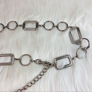 Vintage Square Loop Silver Belt